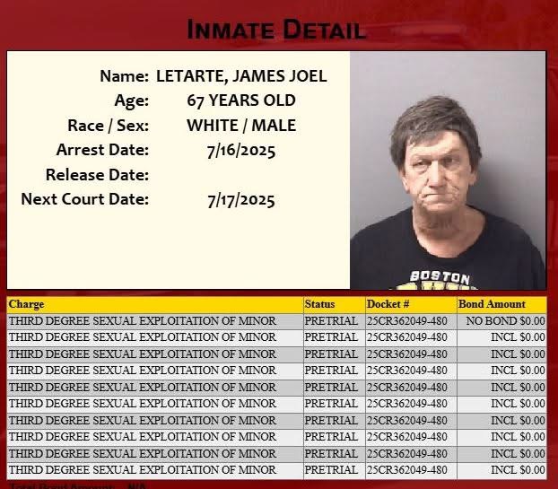 Mooresville Man, 67, Arrested and Held Without Bond in Child Sexual Abuse Material Case